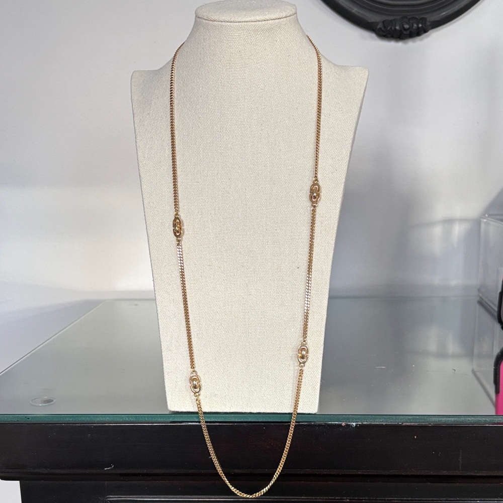 Dior Gold Double Chain Necklace - Picture 6 of 11